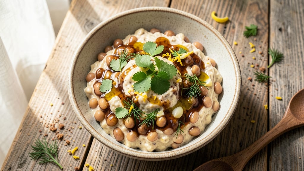 Bean Salad Dip Recipe: Crunchy Tortilla Crowns Over Creamy White Beans