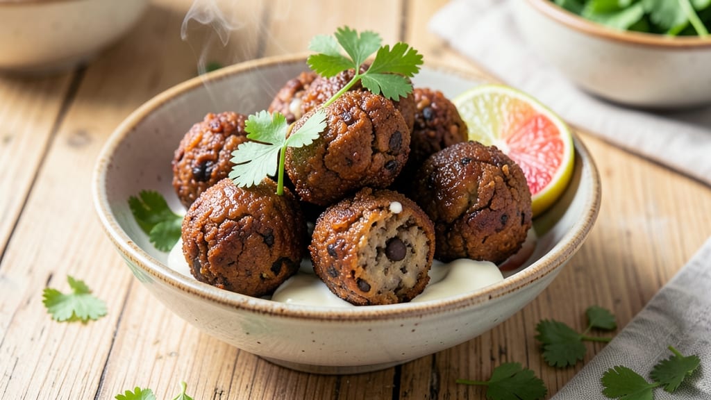 Black Bean Balls Recipe: Crispy Tortilla-Crusted Bites With Creamy Cumin Core