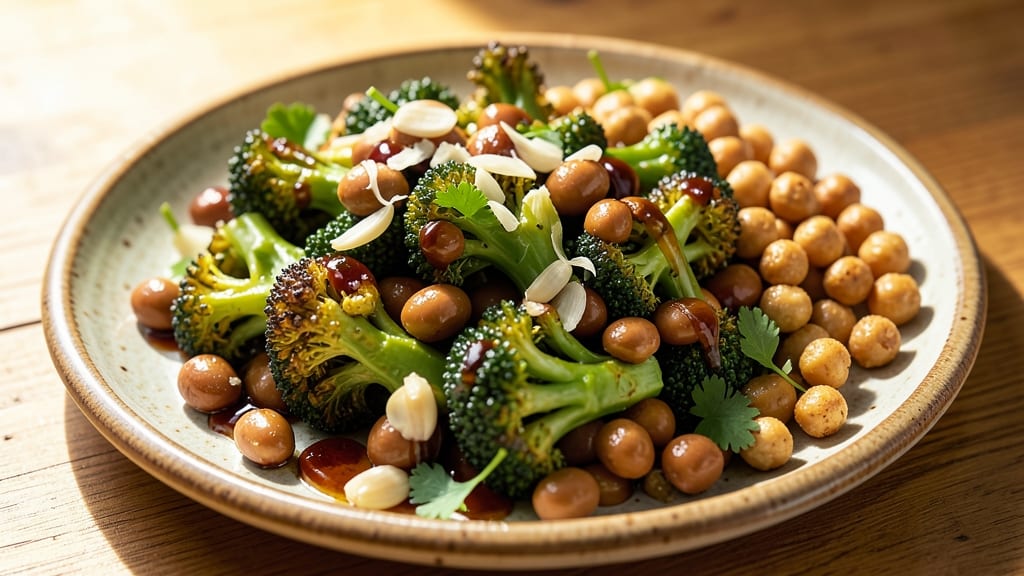 Broccoli Garbanzo Bean Recipe: Crispy-Topped Protein-Packed Side