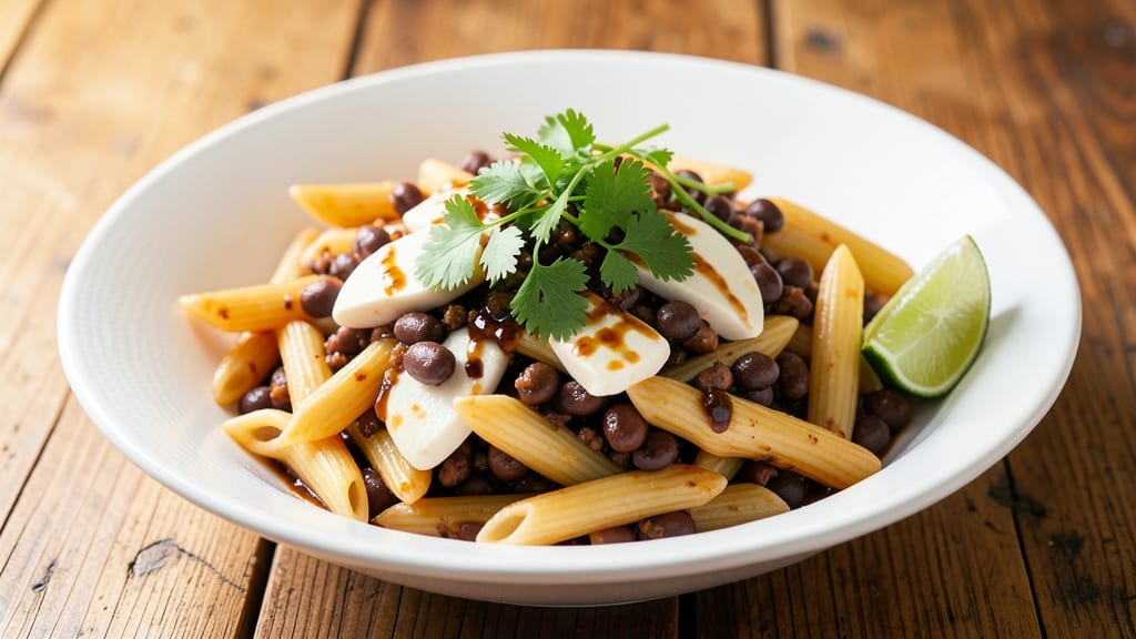 Black Bean Penne Pasta Recipe: Smoky Chipotle and Cilantro Creamy Bowl