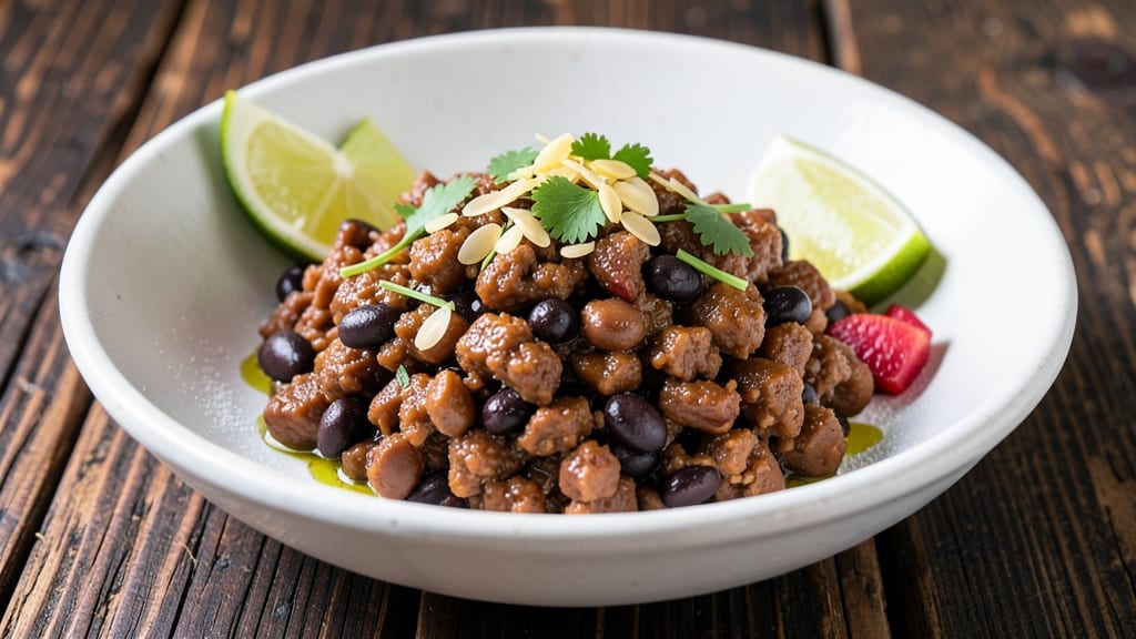 Black Bean Cowboy Caviar Recipe: Crispy Tortilla Crowns Over Creamy Lime-Cilantro Base