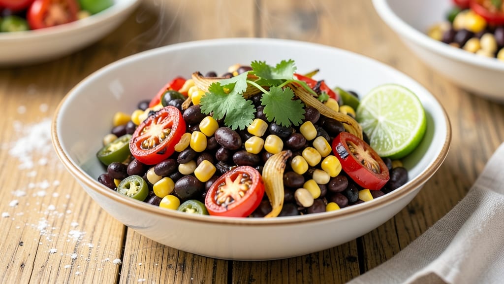 Black Bean Corn Pico Recipe: Charred Tortilla Crunch Over Zesty Lime-Cumin Base