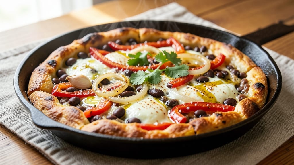 Black Bean Frittata Recipe: Crispy Tortilla Crowns Over Smoky Cumin Base