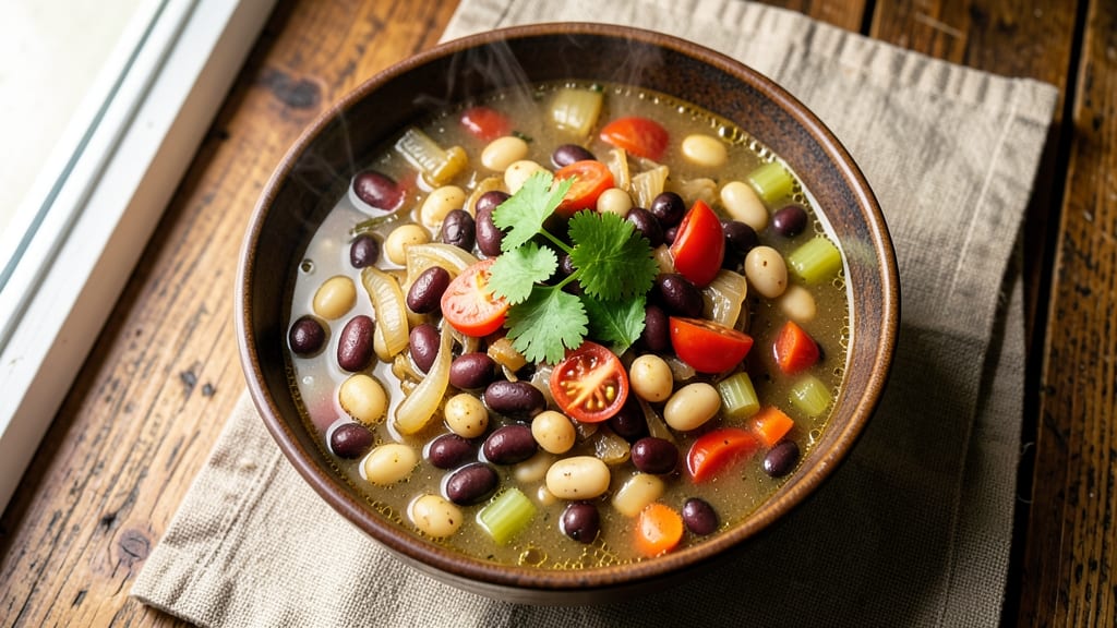 Bean Soup Crock Pot Recipe Vegetarian: Slow-Simmered Heartiness With Crispy Tortilla Top