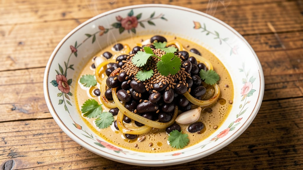 Black Bean Curry Vegan Recipe: Spiced Coconut Depth With Crispy Topping