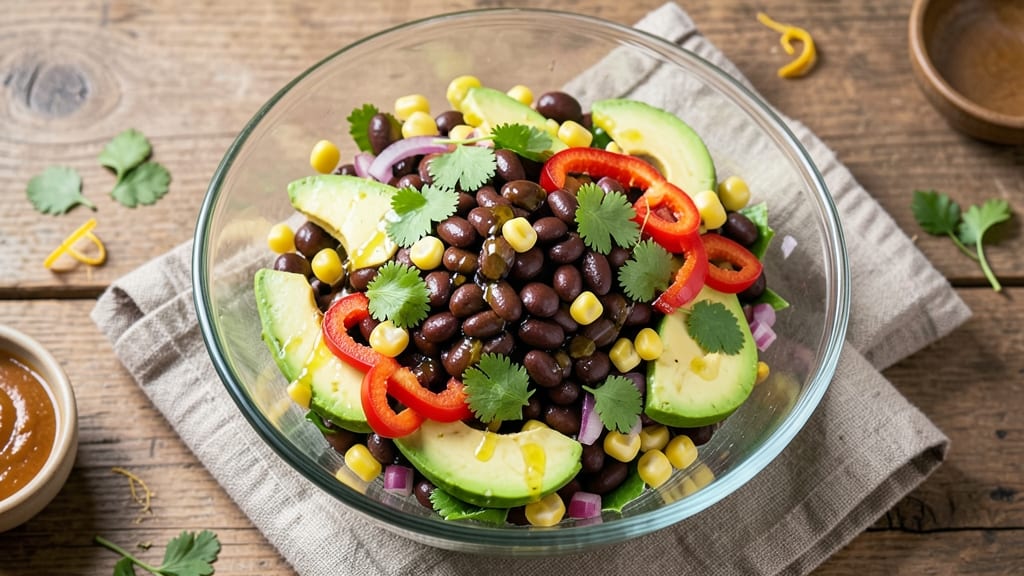 Bean Corn Avocado Salad Recipe: Zesty Lime and Cilantro Freshness in 15 Minutes