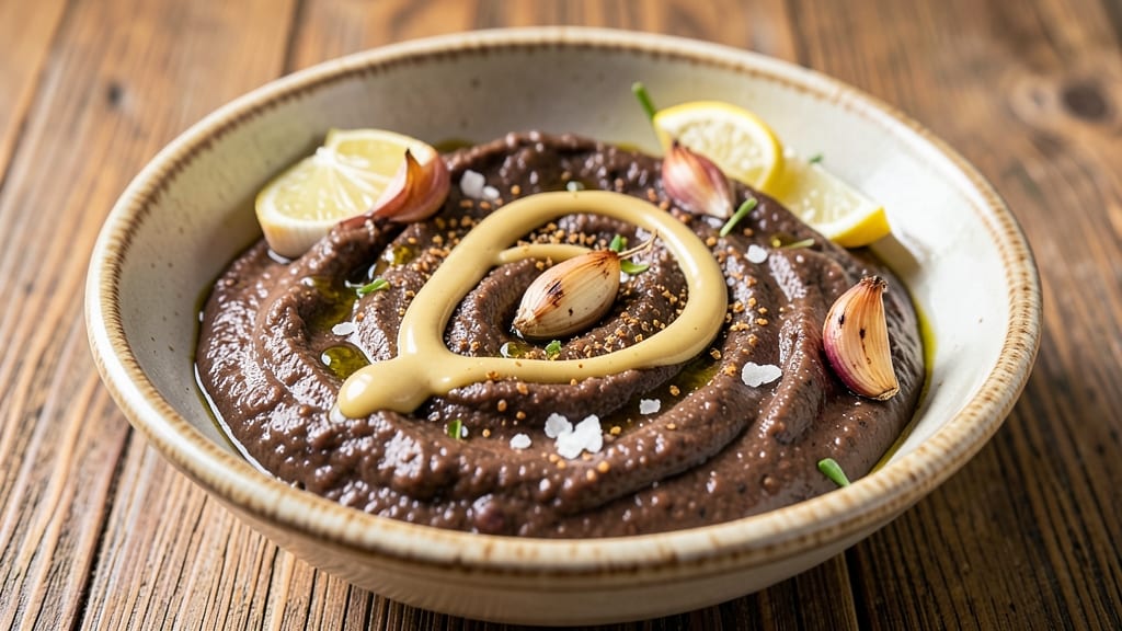 Black Bean Hummus Dip Recipe: Rich and Creamy With Crunchy Topping