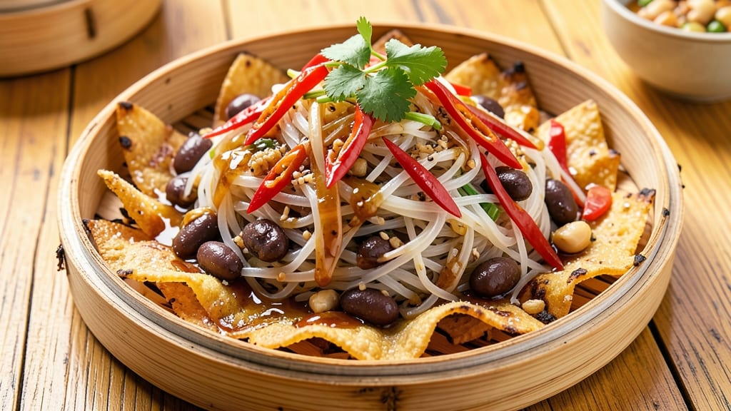 Black Bean Chow Fun Recipe: Tortilla-Crusted Crunch Over Silky Noodles
