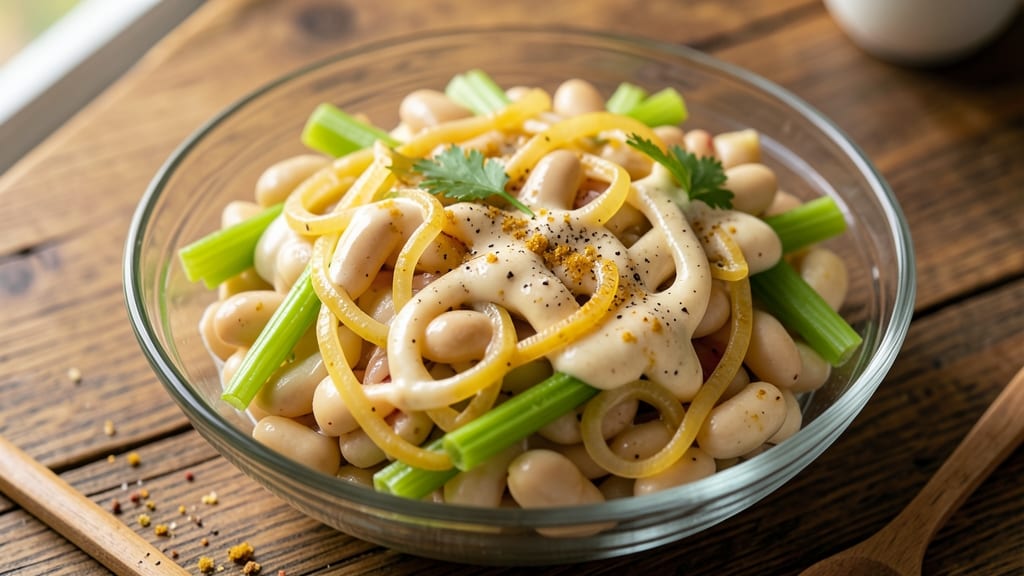 Bush's Best Bean Salad Recipe: Crunchy Tortilla Crowns Over Creamy White Beans