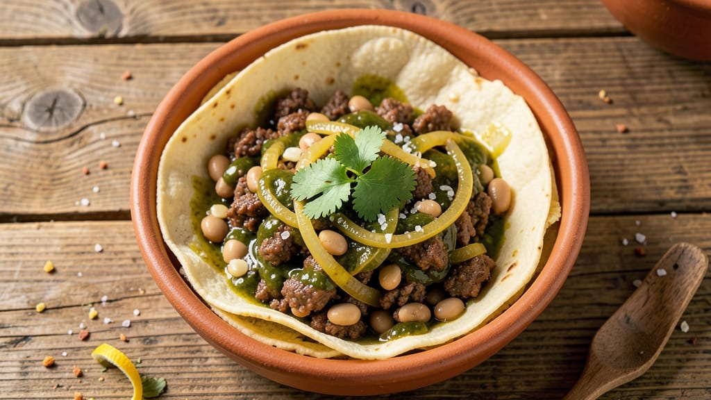 Beef Bean Green Chili Burritos Recipe: Smoky Tortilla-Crusted Fiesta in One Pan