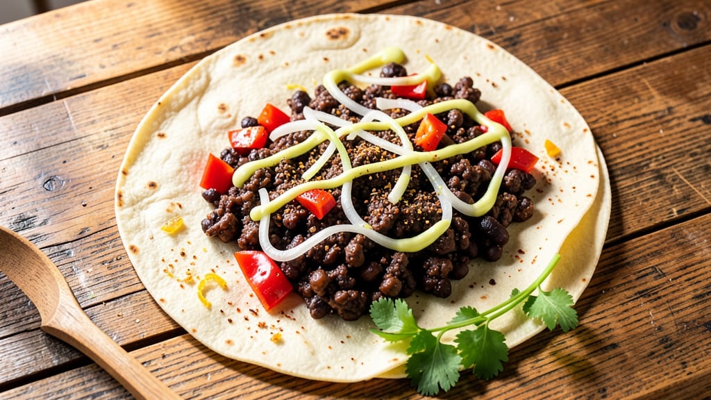 Black Bean Tortilla Wrap Recipe: Crispy Tortilla Crowns With Smoky Cumin Filling