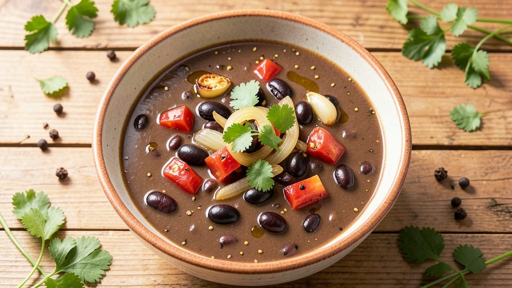 Ina Garten's Black Bean Soup Recipe: Smoky Cumin and Charred Tortilla Crunch Topping