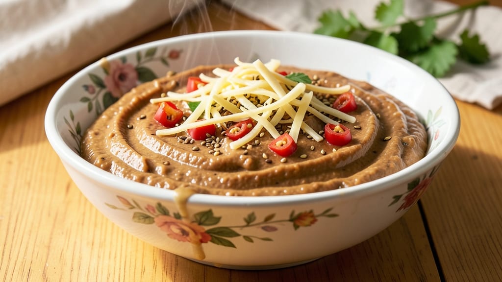 Bean Dip Copycat Recipe: Crunchy Tortilla Crowns Over Creamy Cumin Cheese