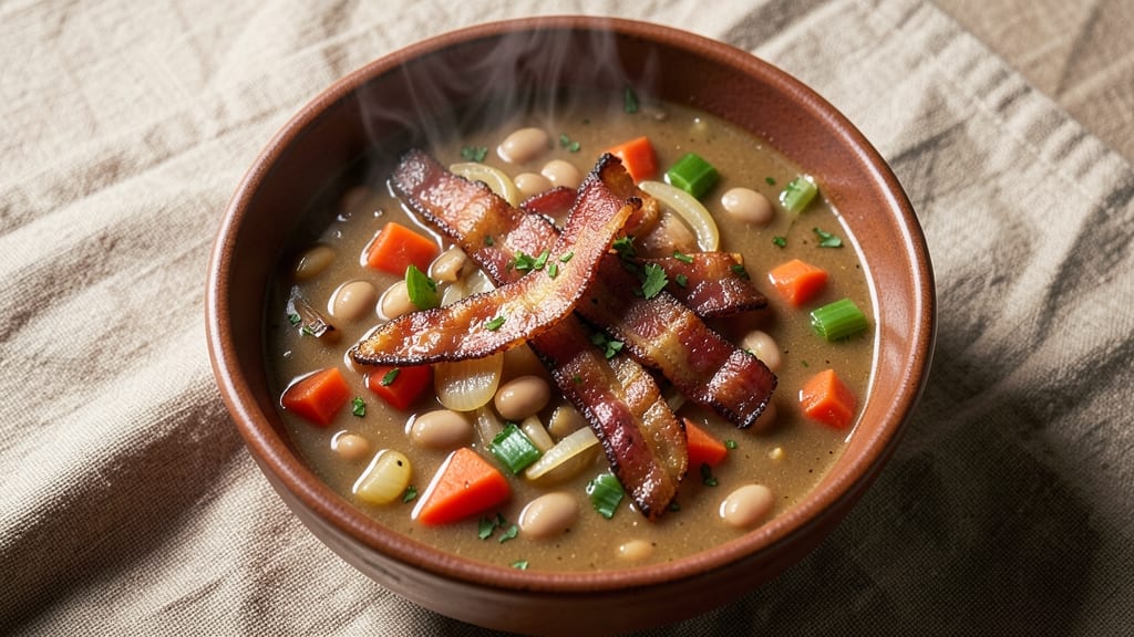Bean and Bacon Soup Recipe Like Campbell's: Smoky Bacon Crunch and Hearty Bean Depth