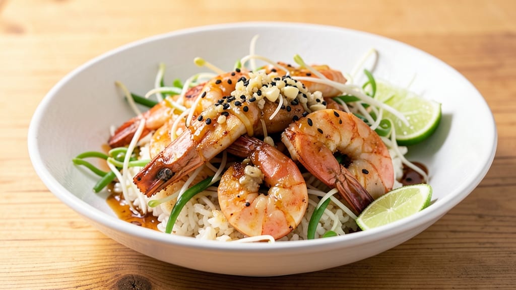 Bean Sprouts and Shrimp Recipe: Crispy-Topped Garlic-Lime Stir-Fry Magic