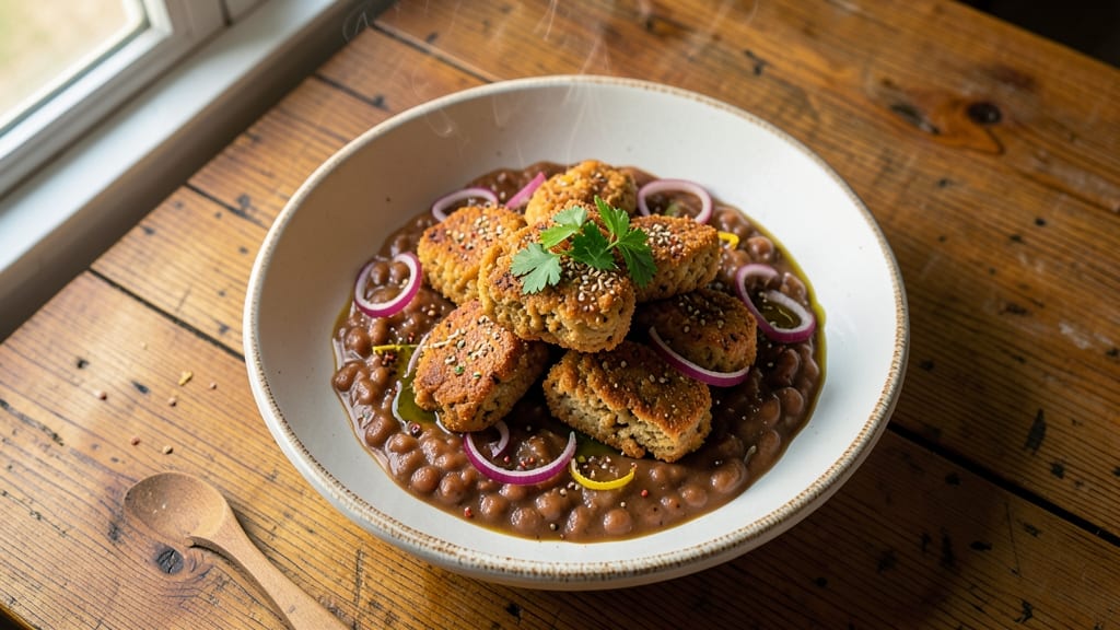 Baked Bean and Falafel Recipe: Crispy Tortilla-Crusted Bites With Smoky Spice