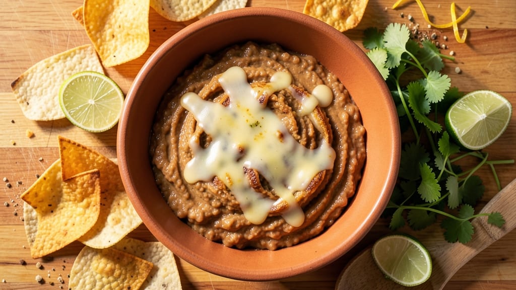 Baked Mexican Bean Dip Recipe: Smoky Tortilla-Crusted Cheese Streaks