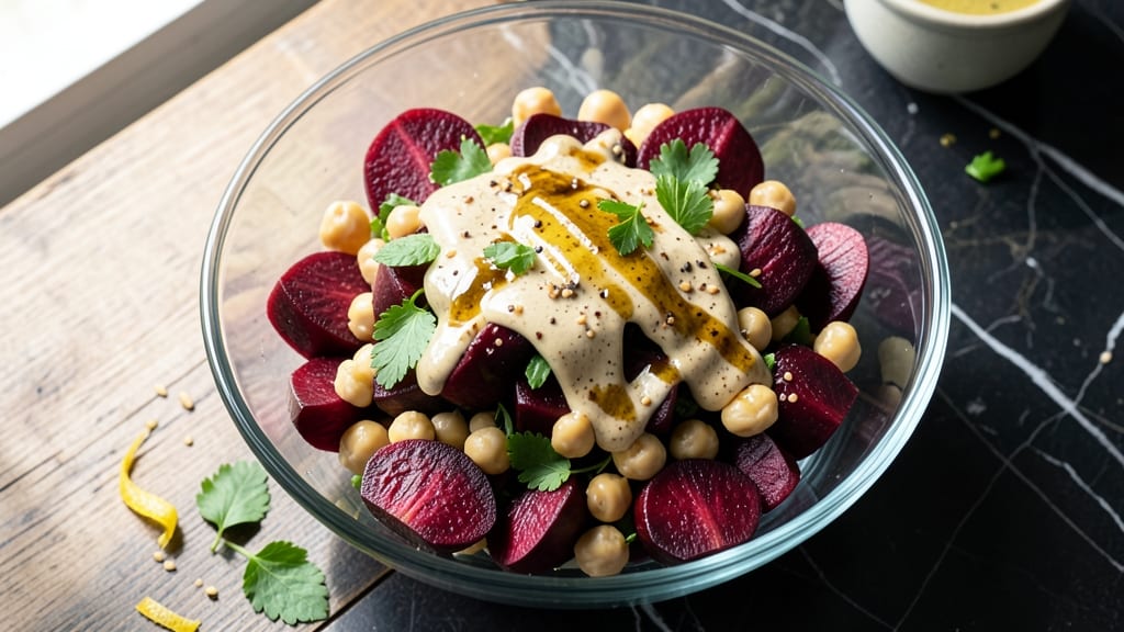 Beet and Bean Salad Recipe: Earthy Sweetness With Crispy Chickpea Crunch