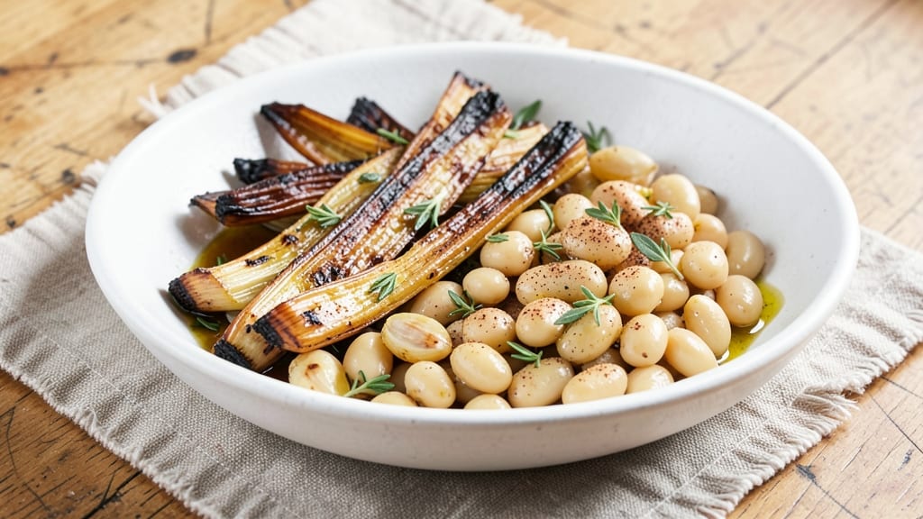 Burnt Leeks and Cannellini Bean Recipe: Charred Sweetness Meets Hearty Beans