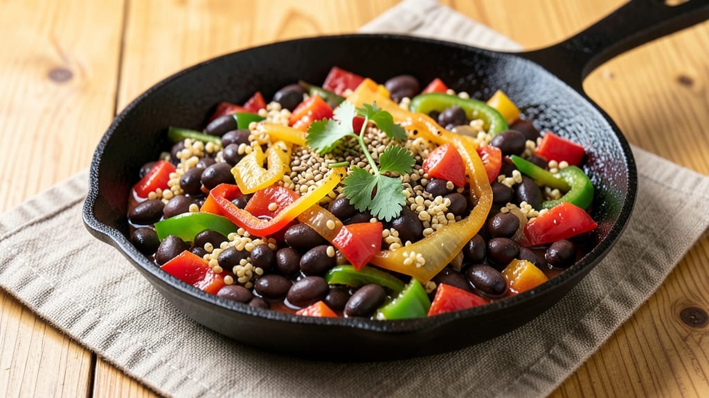 Black Bean Picadillo Skillet Recipe: Tortilla-Crusted Top With Smoky Tomato Depth