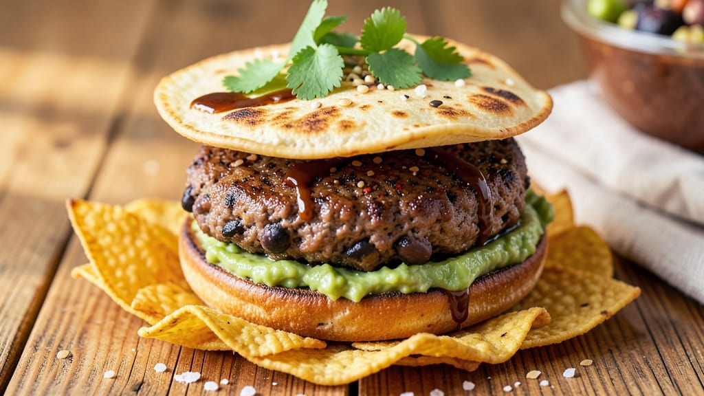 Beef and Black Bean Burgers Recipe: Smoky Tortilla-Crusted Protein Bites