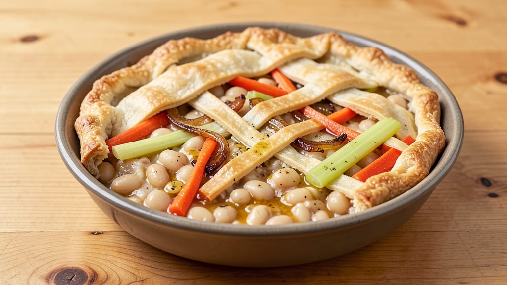 Bean Pot Pie Recipe: Crispy Tortilla Crowns Over Creamy Bean Filling