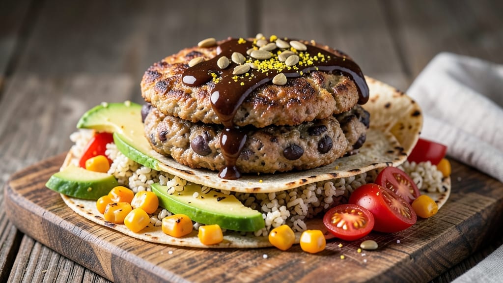 Black Bean Quinoa Veggie Burger Recipe: Crispy Tortilla-Crusted Plant-Based Bites