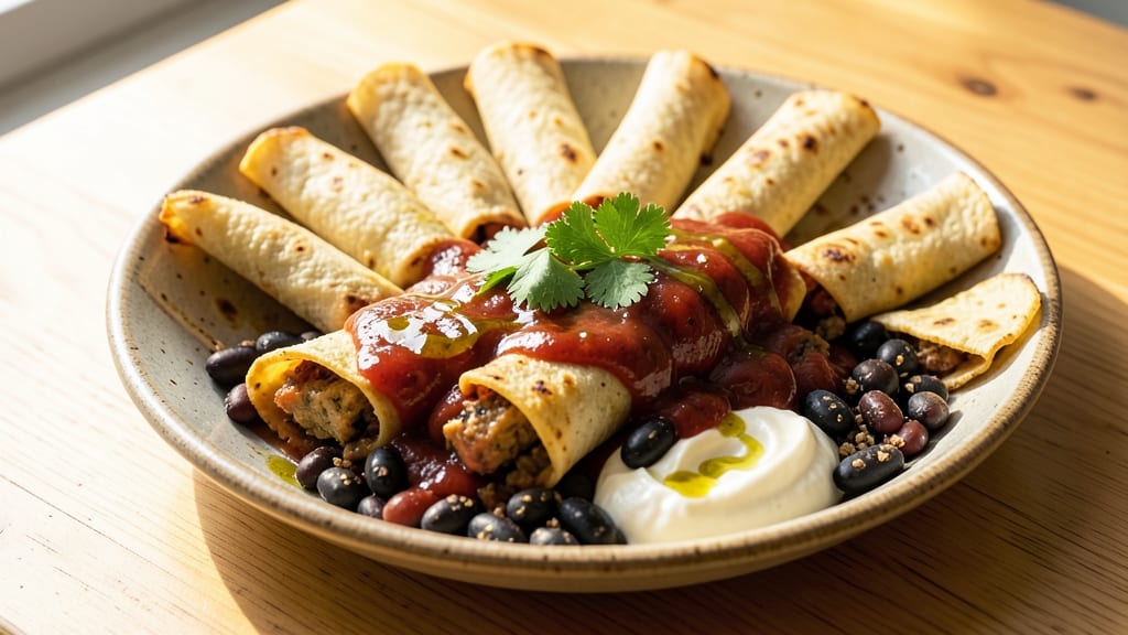 Black Bean and Tofu Enchiladas Recipe: Smoky Tortilla-Crusted Layers of Protein-Packed Heat