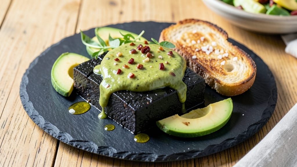 Black Bean Curd Recipe: Smoky Chipotle and Avocado Cream Fusion