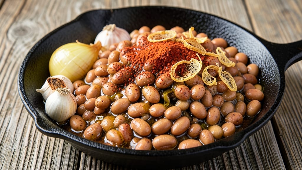 Baked Bean Recipe Using Pinto Beans: Smoky Tortilla-Topped Comfort in One Bowl