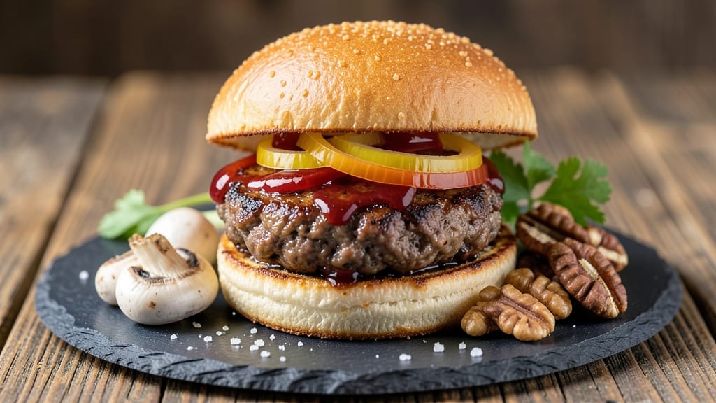 Adzuki Bean Burgers Recipe: Savory Mushroom and Walnut Crunch