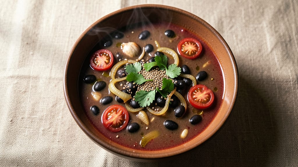 Black Bean and Tomato Soup Recipe: Smoky Garlic Roasted Base