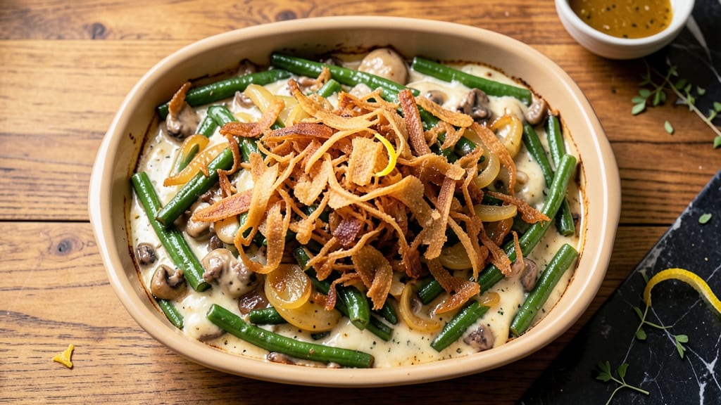 Aldi Green Bean Casserole Recipe: Golden Crispy Top, Creamy Mushroom Base