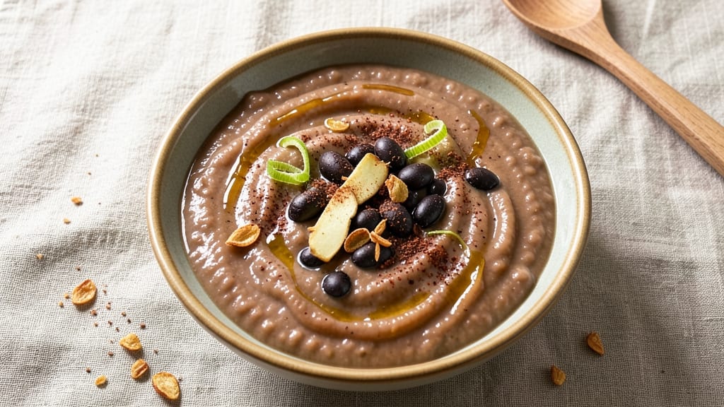 Black Bean Porridge Recipe: Smoky Tortilla-Crusted Comfort in One Bowl
