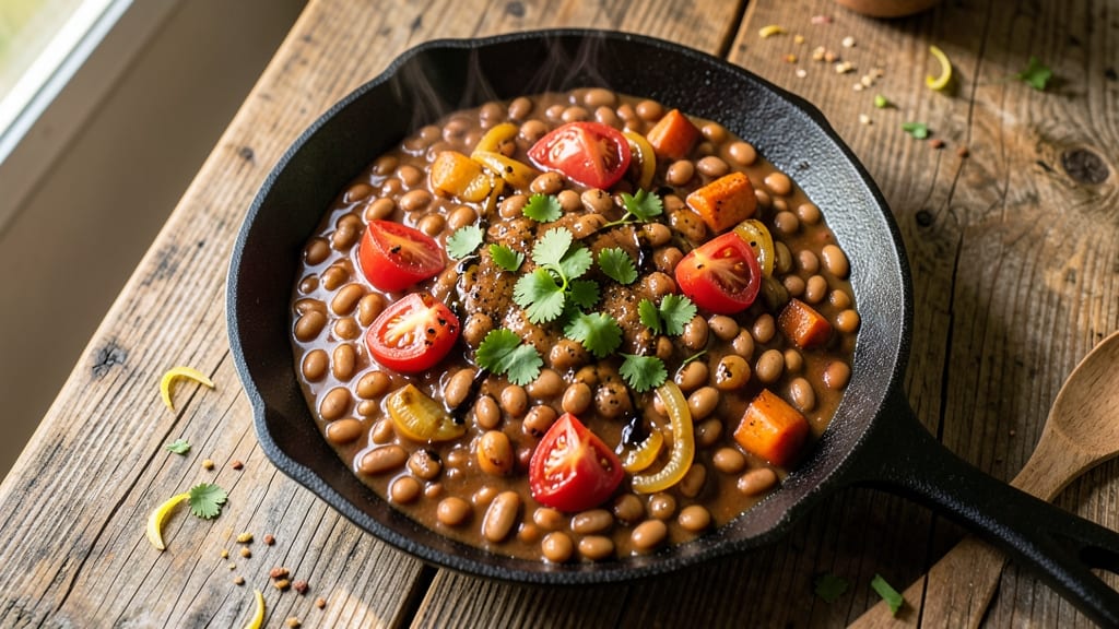 Adzuki Bean Chili Recipe: Sweet Earthy Depth With Crispy Tortilla Topping