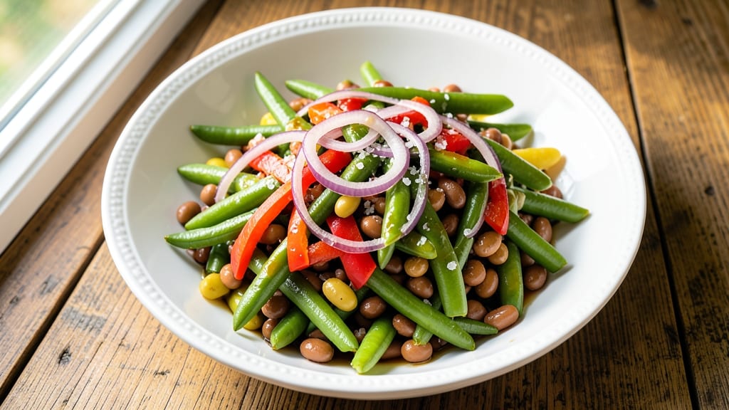 Best Ever Three Bean Salad Recipe: Crunchy Veggies and Zesty Vinaigrette Balance