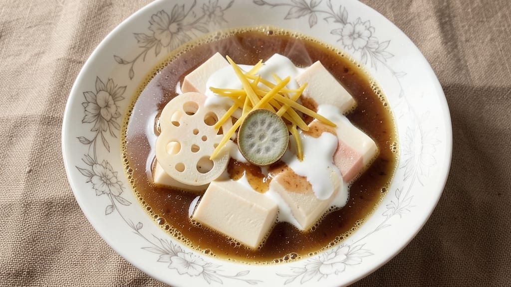 Bean Curd Sweet Soup Recipe: Silky Lotus Root and Ginger Harmony