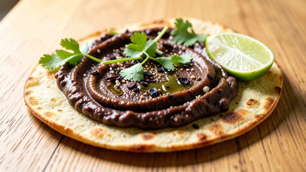 Black Bean Toast Recipe: Crispy Tortilla Crowns Over Creamy Cumin Zest