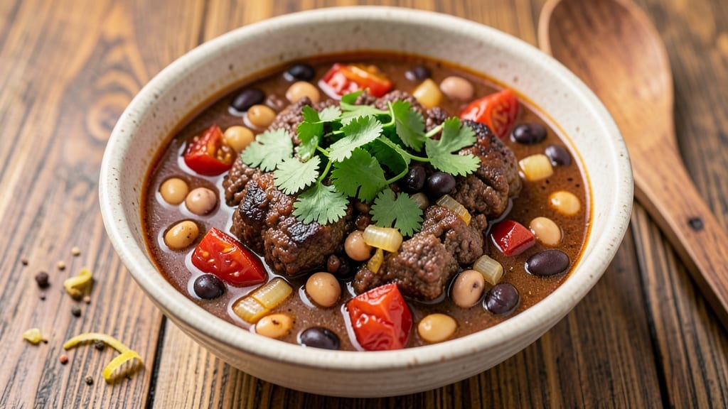 Beef Chili Bean Soup Recipe: Smoky Spiced Depth With Crispy Tortilla Crowns