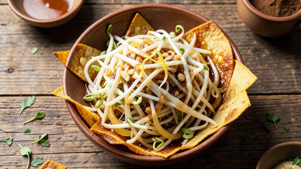 Bean Sprouts Ukoy Recipe: Crispy Tortilla Crowns Over Silky Cheese Rivers